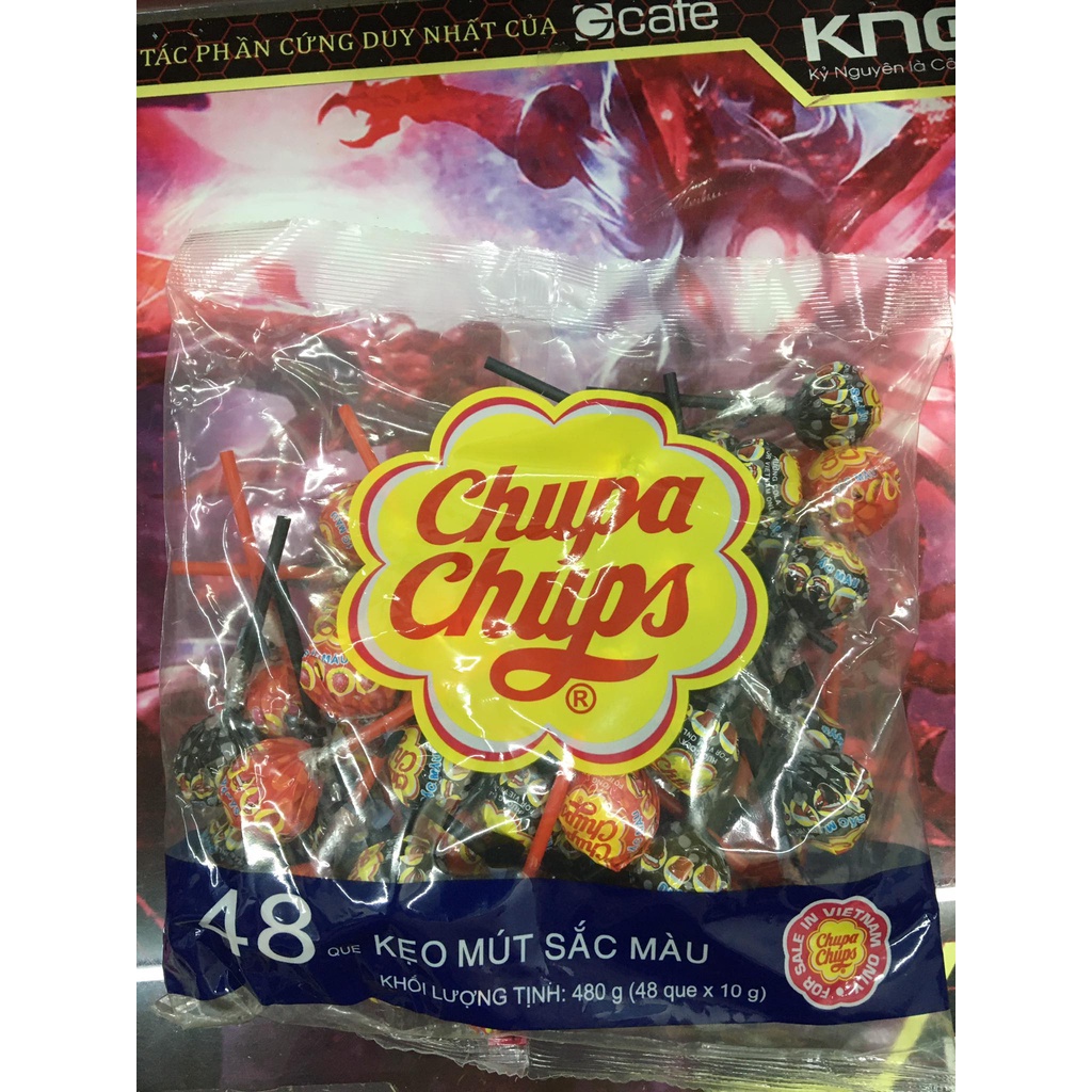 Gói kẹo mút sắc màu chupa chups ( gói 60 que)