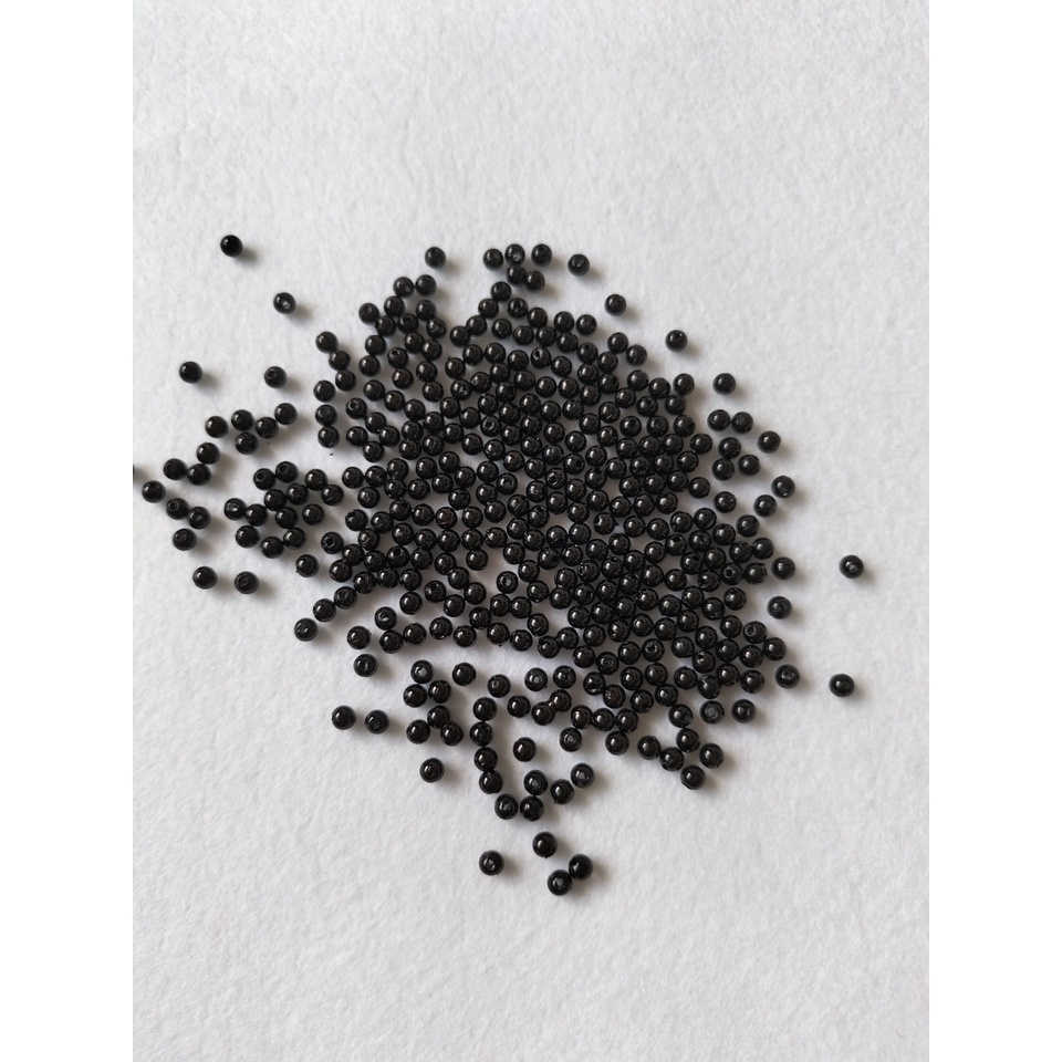 Hạt cườm 10 cặp nhựa màu đen kích thước 4 mm, 8mm