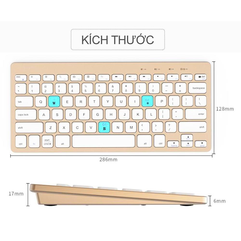 Bàn Phím Cơ Bluetooth Không Dây, Bàn Phím Bluetooth BOW HB191A Cho Ipad - Android - Los - Win