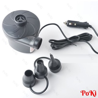 Bơm điện 2 chiều thổi hơi hút chân không, nguồn vào tẩu sạc ô tô 12V-75W dùng bơm đệm hơi, phao bơi cao cấp - POKI