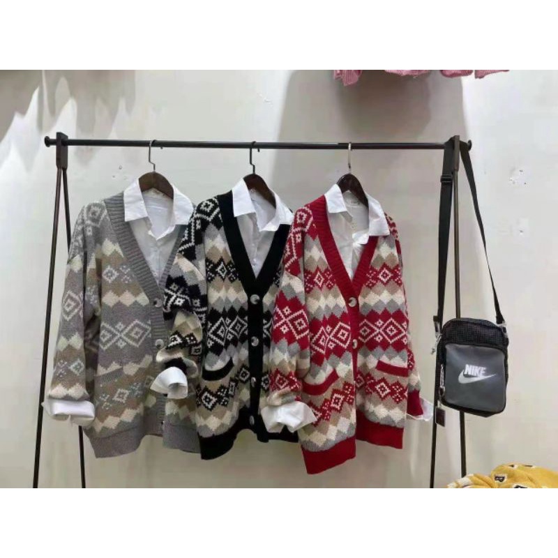 Áo len cardigan thổ cẩm