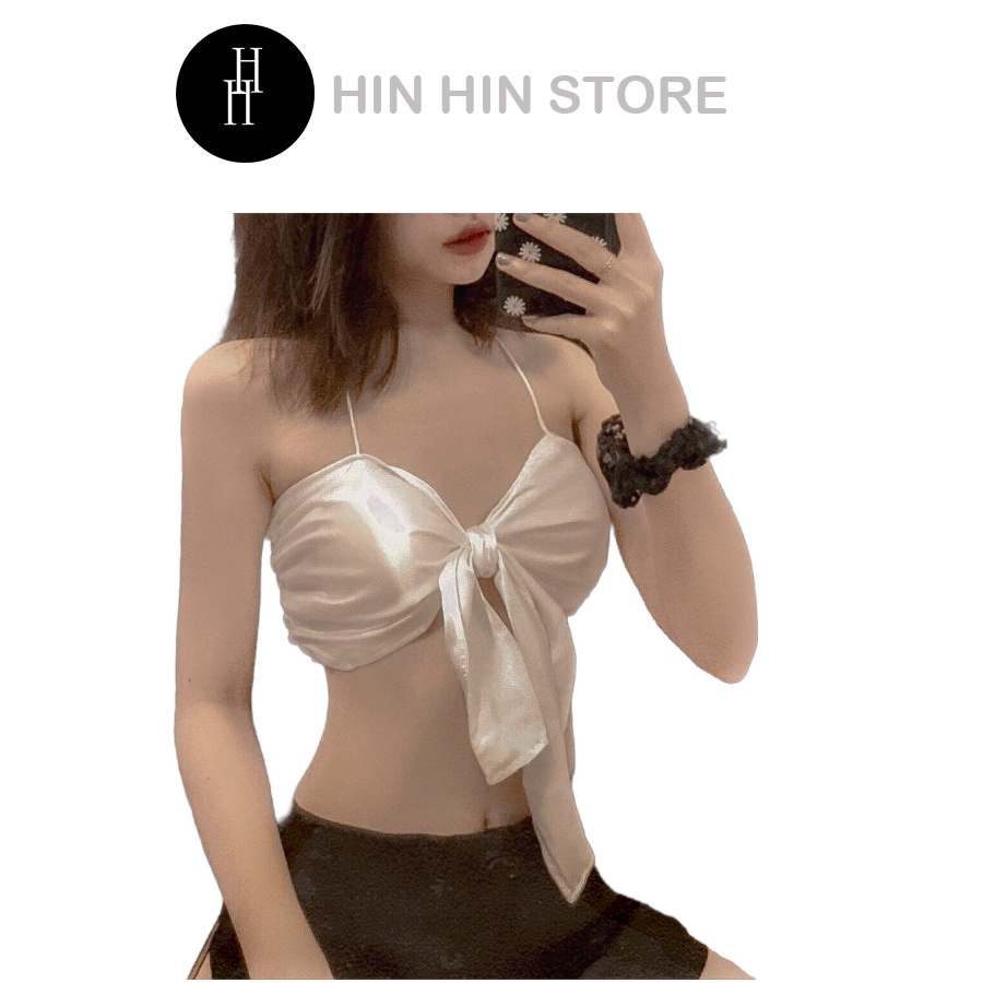 Áo croptop 2 dây úp ngực cột nơ sexy HAC109 - Hỉn Hỉn Store