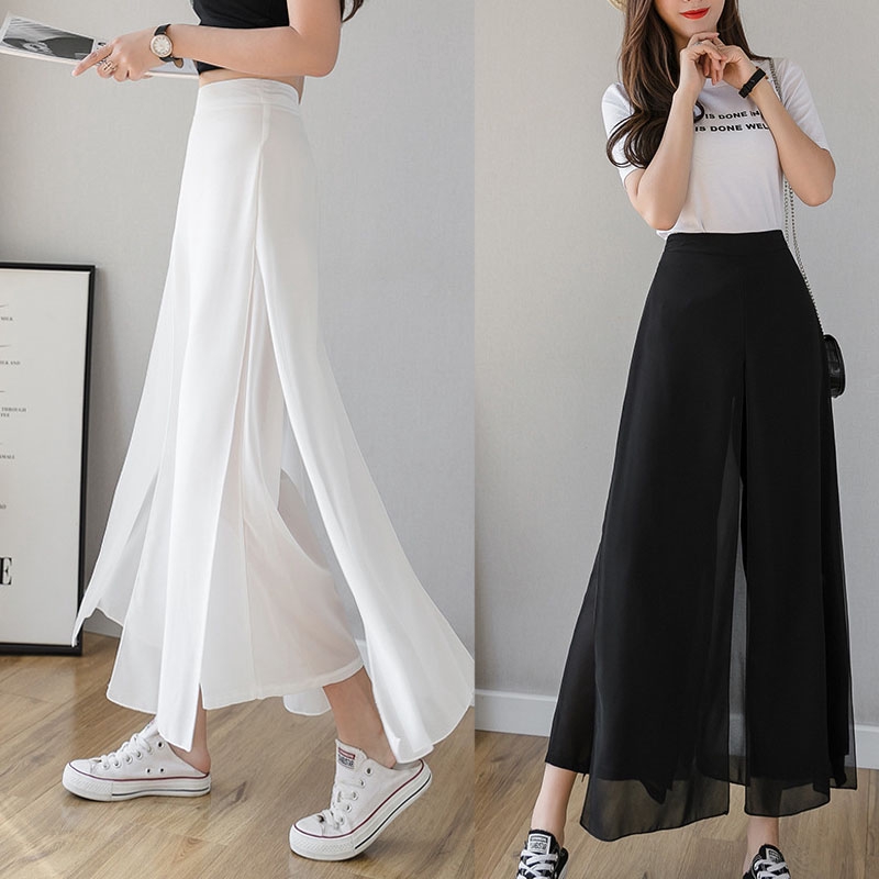 Quần Voan Ống Rộng Lưng Cao Thanh Lịch Dành Cho Nữ | BigBuy360 - bigbuy360.vn