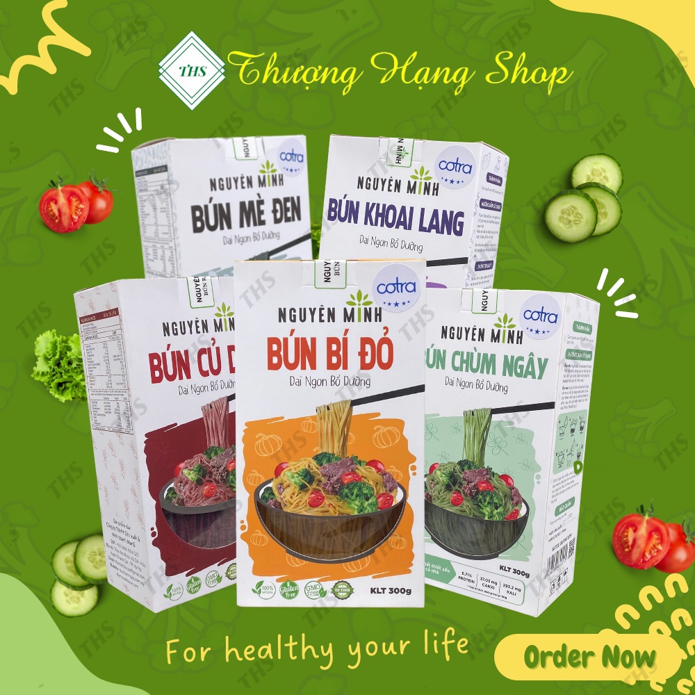Bún Rau Củ Ăn Kiêng Nguyên Minh - ( Hộp 300g) Bún Ăn Dặm Cho Bé.