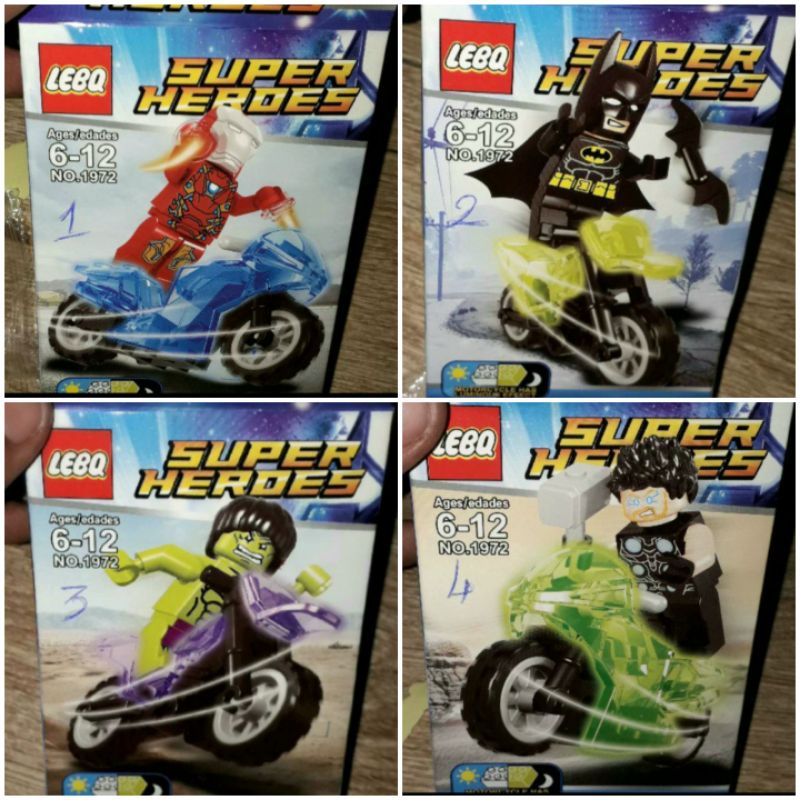 Lắp ráp 1 hộp LegoSuper Heroes Xe mô tô 1972