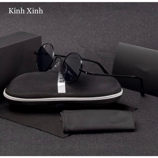 Kính mát nam nữ thầy bói dáng tròn nhỏ mini sành điệu