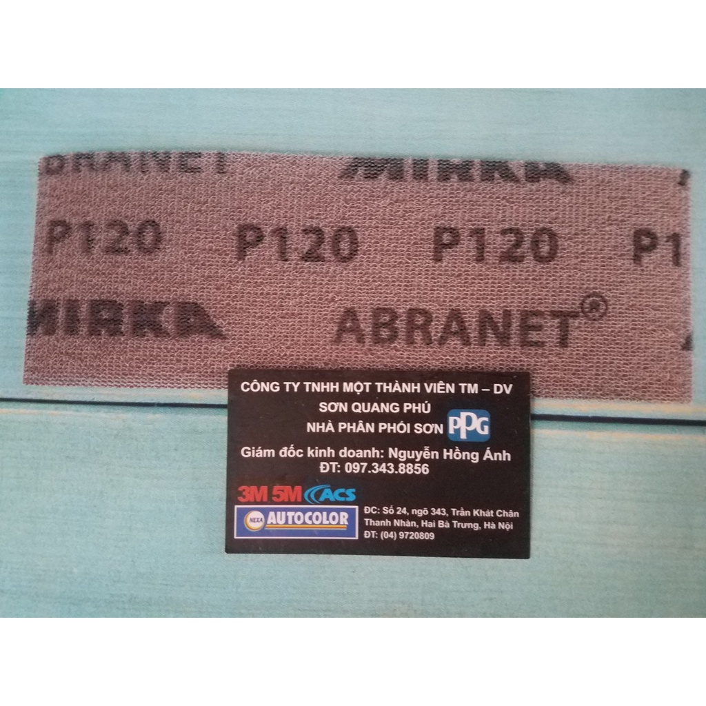 combo 10 tờ Nhám lưới Abranet Chữ nhật 70x198 đủ các số P120,P240,P320,P400