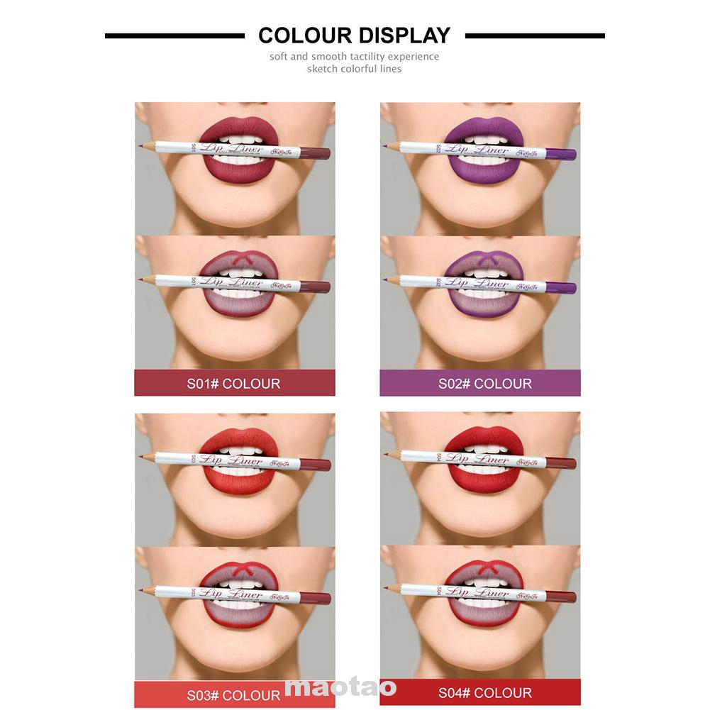 12 Colors/Set Soft Long Lasting Pigments Fashion Smooth Professional For Women Sexy Makeup Tool Matte Lip Liner | BigBuy360 - bigbuy360.vn