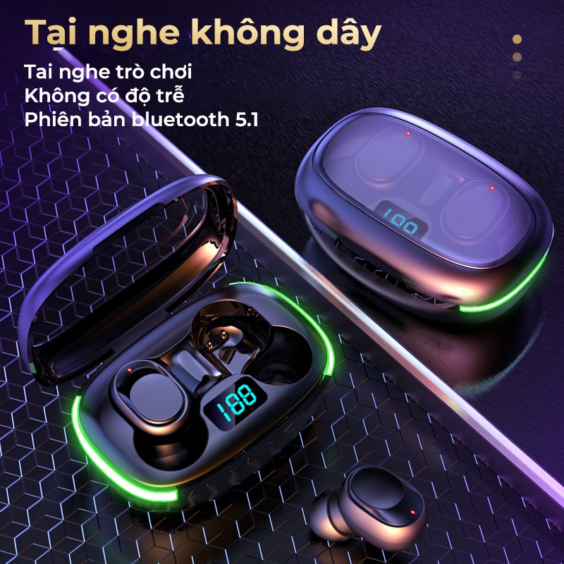 Tai Nghe Bluetooth Chơi game Y50 Không Dây  không có độ trễ Chống Nước giảm Tiếng Ồn và ngoài hình nhỏ