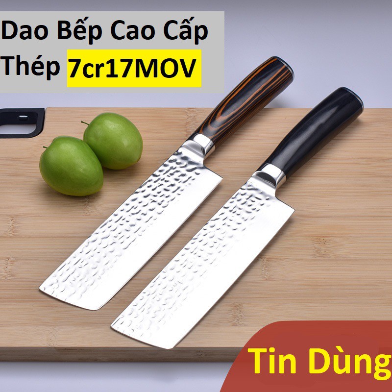 Dao Bếp Trung Hoa Đánh Bóng Tránh Gỉ Cao - Vân Dập Lỗ Thoáng Đẹp Tránh Hít Thịt