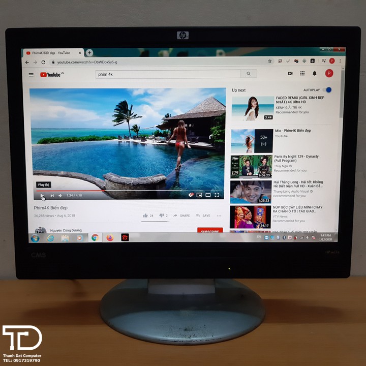 Màn hình máy tính 17 inch HP chữ nhật thanh lý văn phòng - Màn LCD HP 17 inch chữ nhật