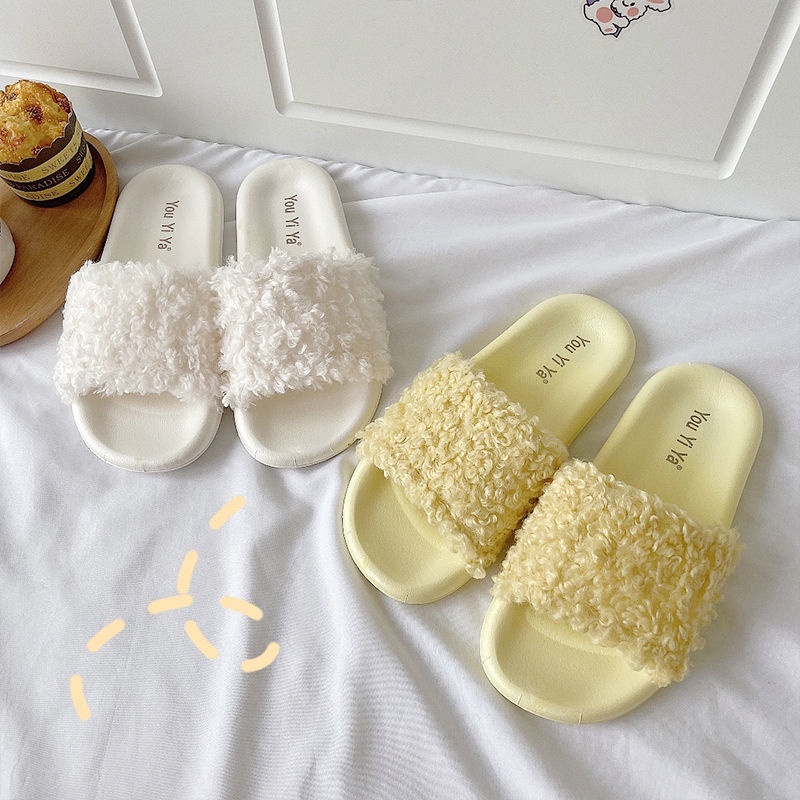 Dép Nữ Xỏ Ngón Phối Lông Thời Trang