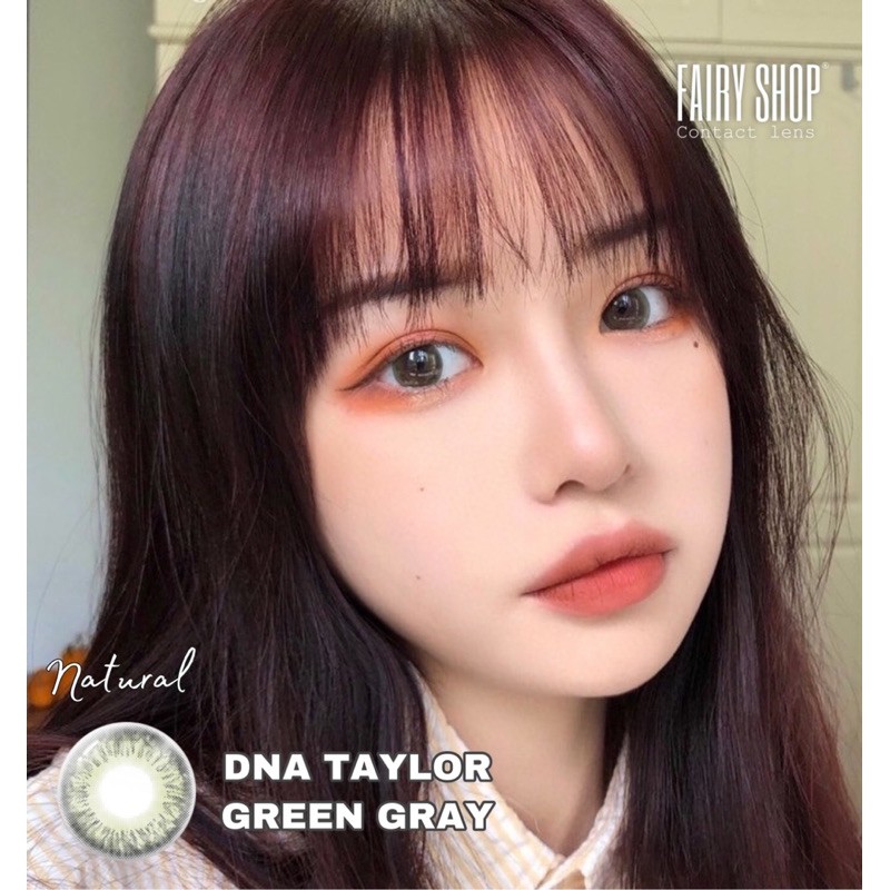 DNA TAYLOR GREEN GRAY Natural 14.0mm - Kính Áp Tròng FAIRY SHOP CONTACT LENS Độ 0 đến 6