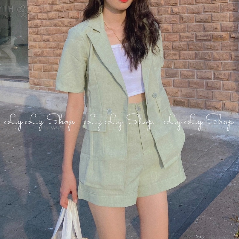 Set vest xanh 3 món kèm ảnh và video thật | BigBuy360 - bigbuy360.vn