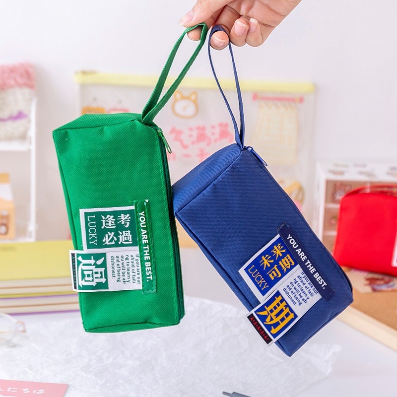 Túi Đựng Bút Bằng Vải Oxford Sức Chứa Lớn Sáng Tạo Cho Học Sinh