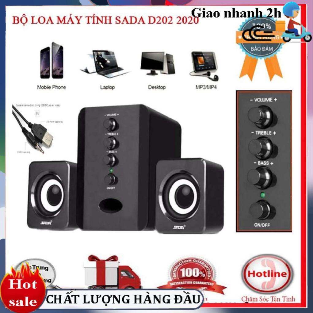 Loa Bãi Nhật, Bộ Loa Máy Tính Usb Sada D202 2020 giá Rẻ Âm Thanh Sống Động  Freeship  Bảo hành uy tín