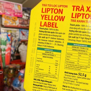 Trà túi lọc LIPTON 30 túi 52,5 gram