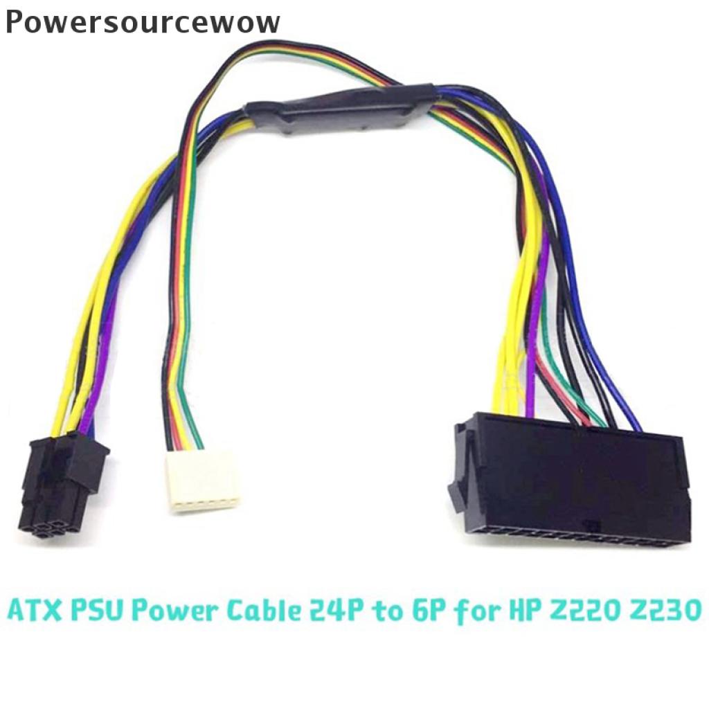 Dây cáp nguồn nhựa ATX PSU chuyển đổi 24Pin sang 6Pin HP Z230 Z220 SFF