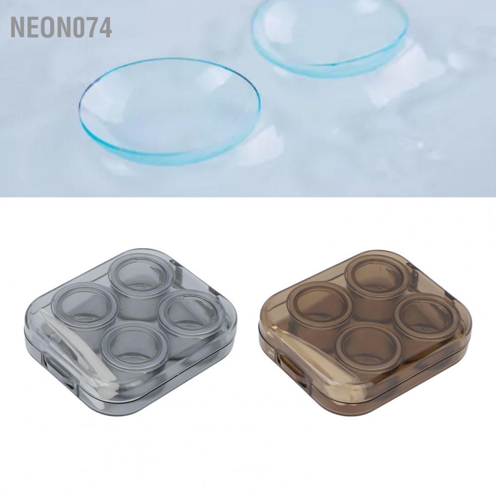 [Hàng mới về] Hộp bảo quản kính áp tròng bằng nhựa trong suốt di động tiện dụng cho nữ