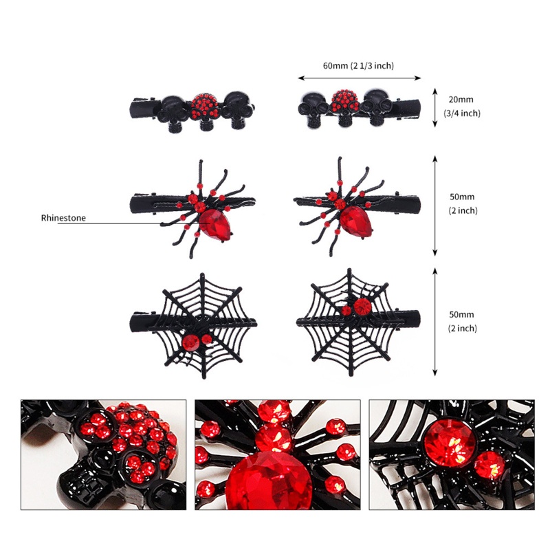 Kẹp Tóc Bằng Hợp Kim Hình Đầu Lâu Đáng Sợ Dành Cho Nữ