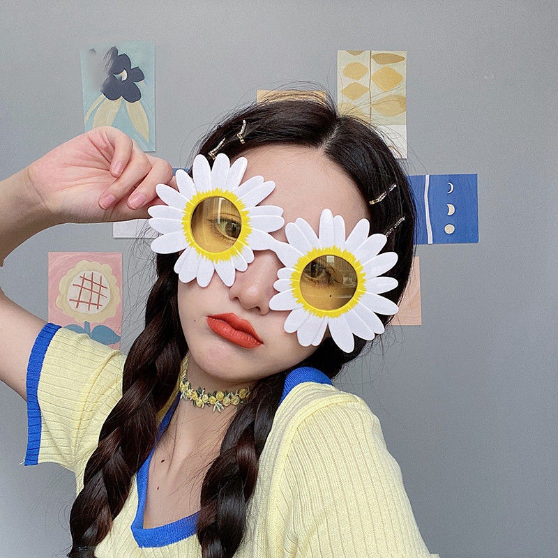 Kính Mát Hình Hoa Cúc Sáng Tạo Vui Nhộn Cho Tiệc Sinh Nhật