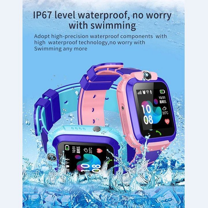 [Sỉ lẻ một giá] Đồng hồ định vị trẻ em KW28 nghe gọi định vị chống nước IP67 có Tiếng Việt