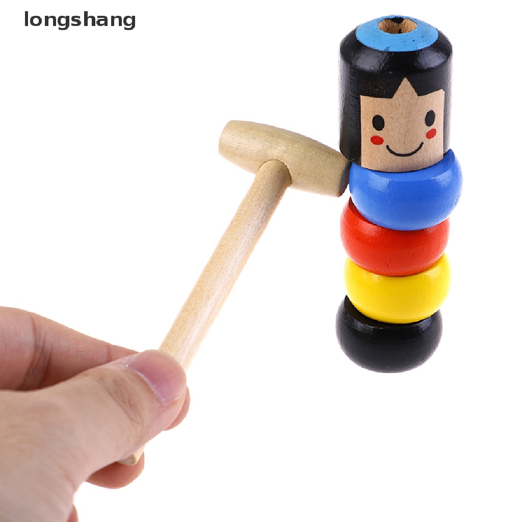 【long】 1set Immortal Daruma Unbreakable Wooden Man Magic Toy Fun Toy Accessory .