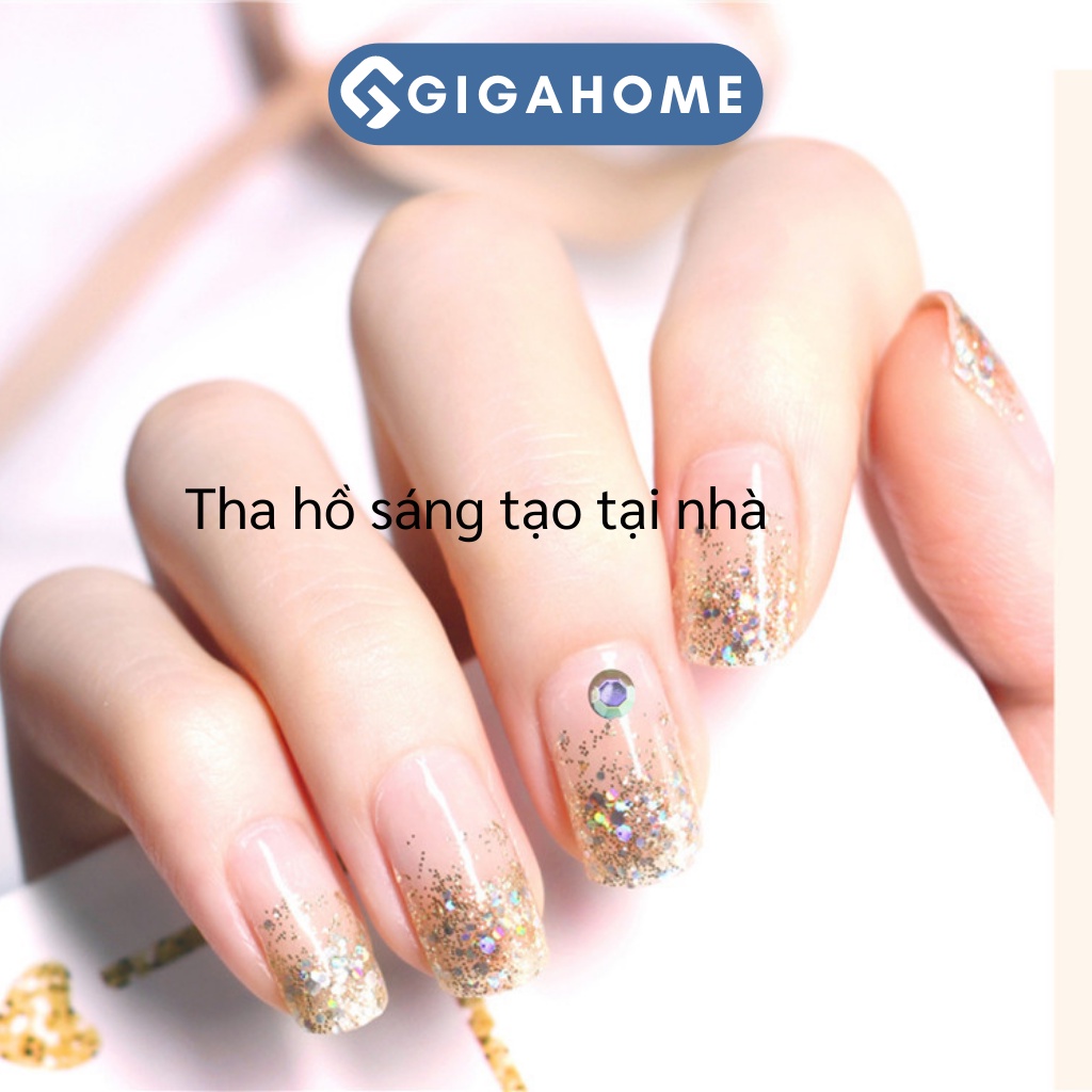 Hộp 13 Ngăn Đá Đính Trang Trí Móng Tay GIGAHOME Siêu Sáng 6508