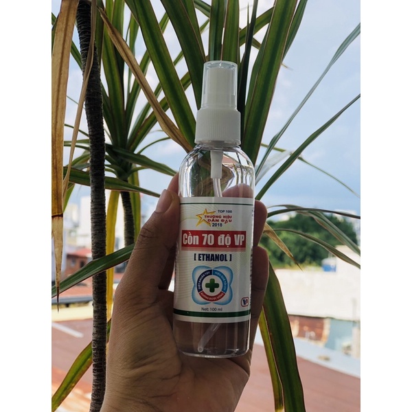 Cồn 70 Độ Chai 100ML Vĩnh Phúc Xịt Đa Dụng Tiện Lợi