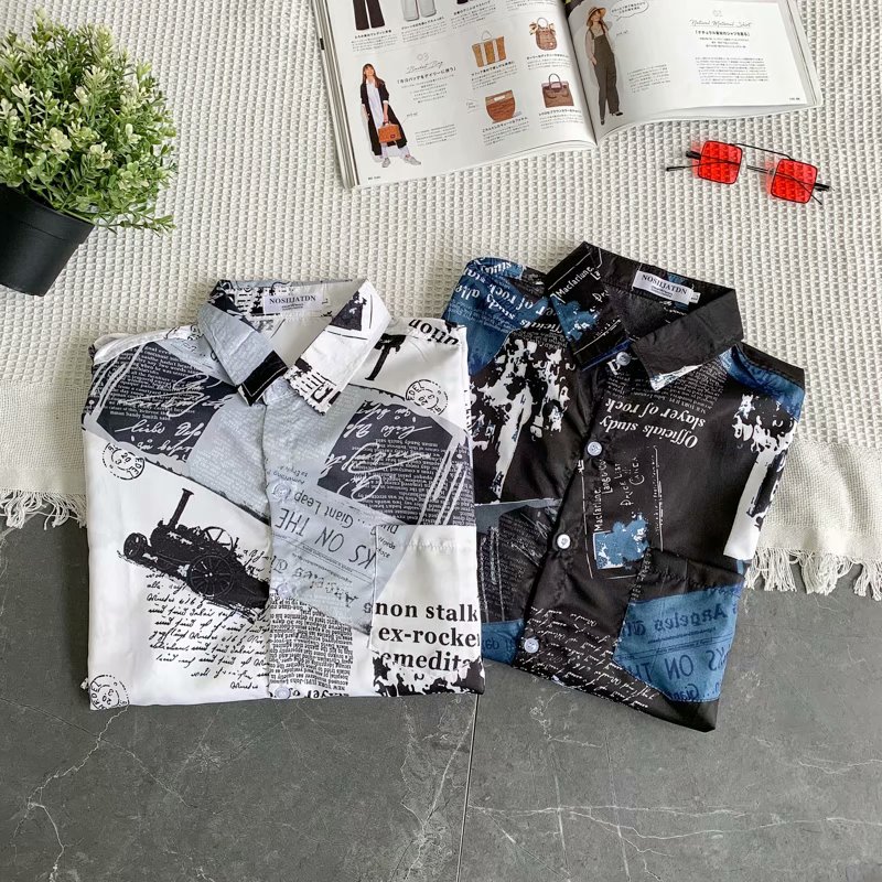 Cỡ M-3XL. Áo Sơ Mi Nam Dài Tay Cổ Bẻ Thời Trang Hàn