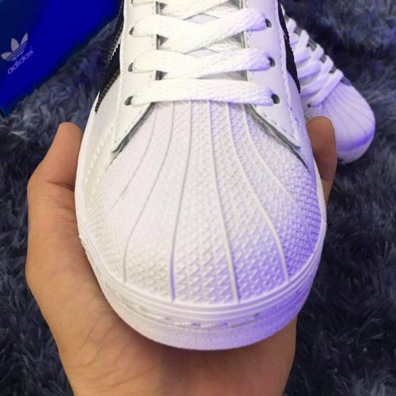 Giày Thể Thao adidas Superstar  Trắng Sọc Đen Cao Cấp nam nữ full sz 36-43