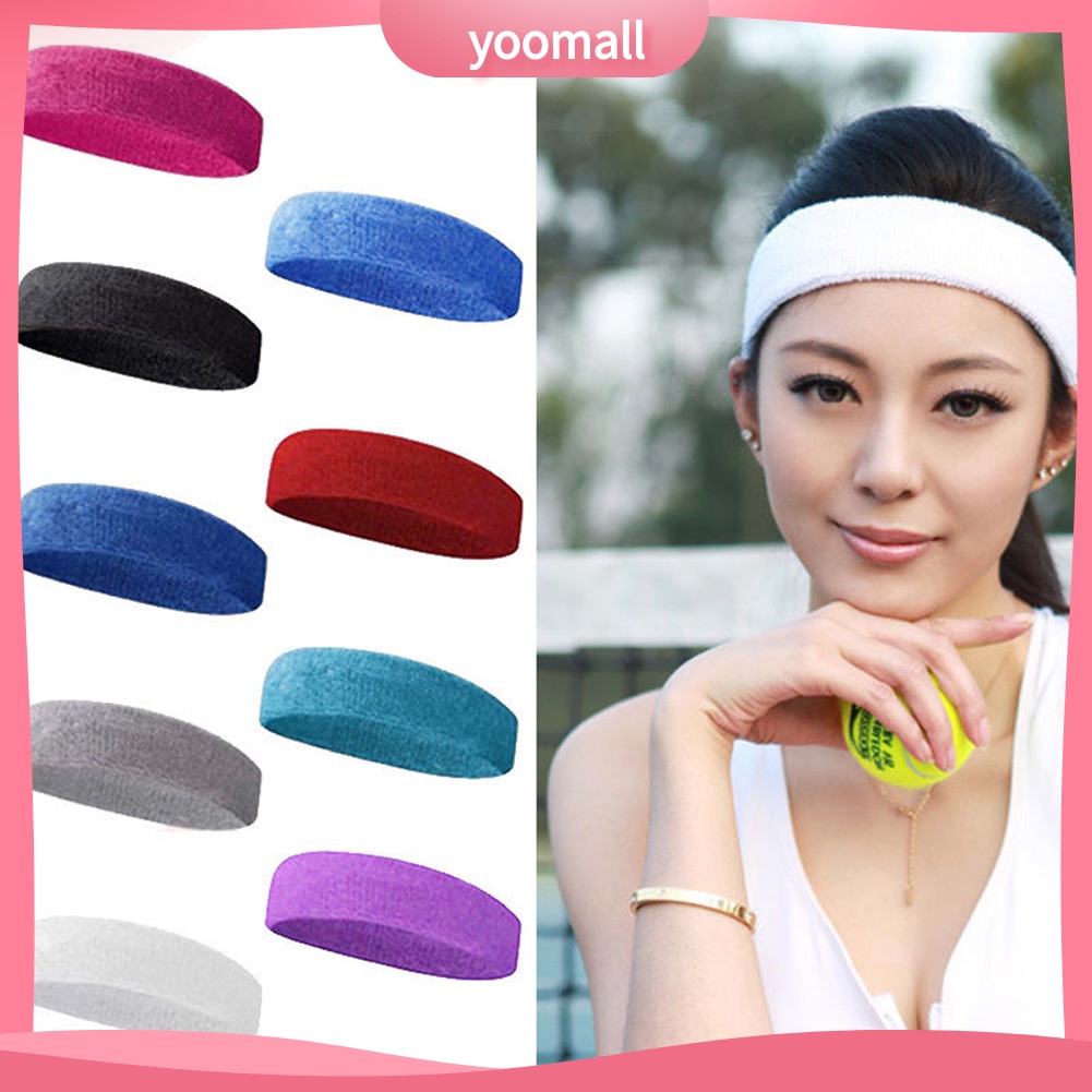 Băng đô cho nam nữ co giãn màu trơn thời trang