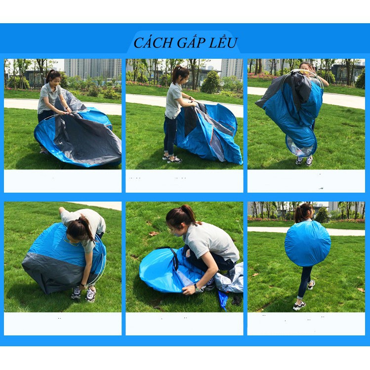 Lều cắm trại dã ngoại gia đình tự bung chống tia tử ngoại - Kích thước 2mx2m | BigBuy360 - bigbuy360.vn