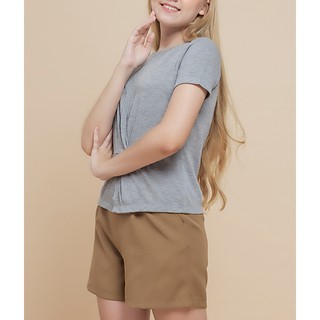 Áo thun kiểu nữ Callia Cara Grey cổ tròn (Xám)