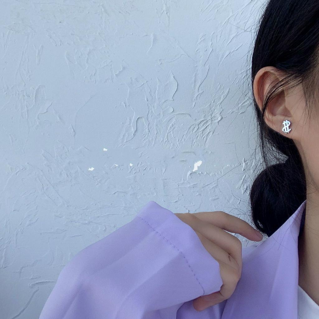 Khuyên Tai Hình Biểu Tượng Đô-La Độc Đáo Cá Tính Phong Cách Hip-Hop