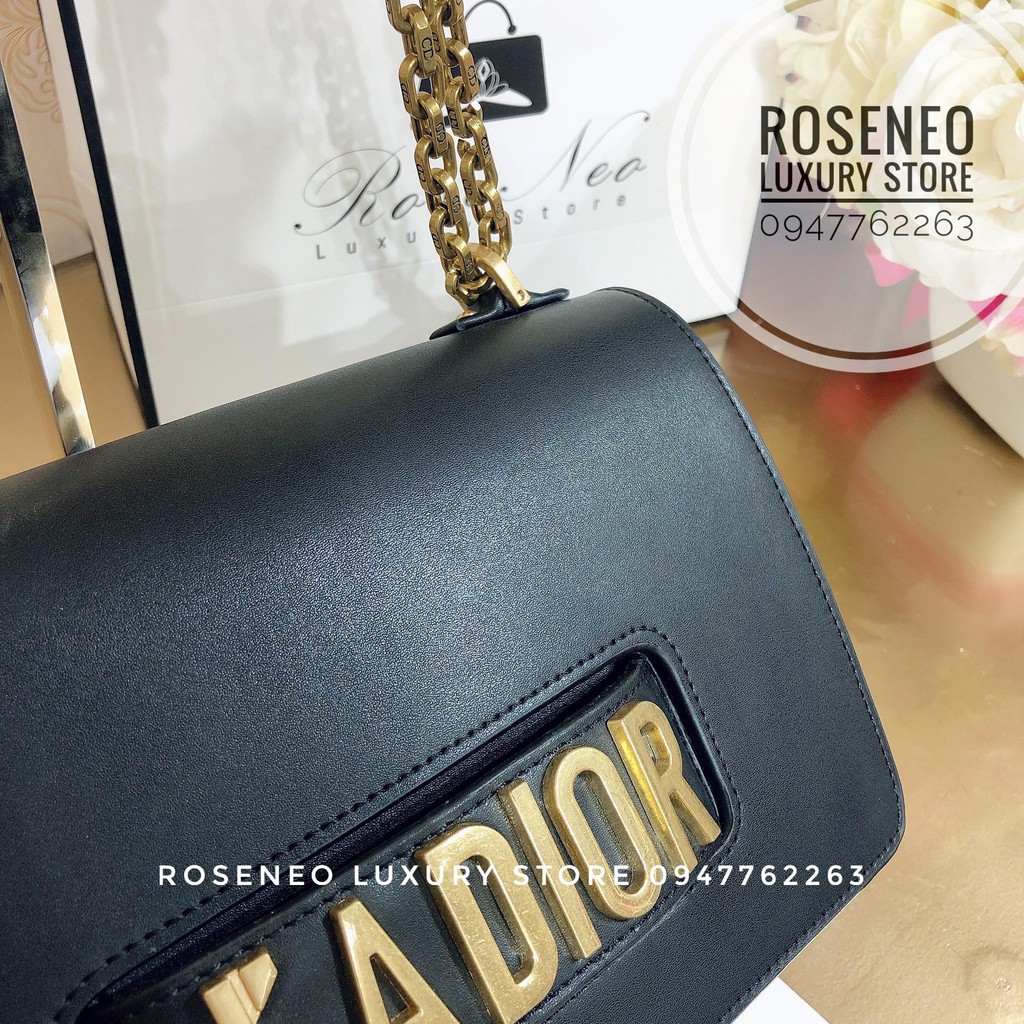 Túi JADIOR SIÊU CẤP BẢN ĐẸP, NÉT NHẤT ‼️ fullbox , túi vải , card, bill màu đen khoá vàng đồng, xích khắc CD