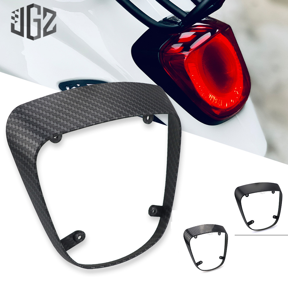 Khung Viền Đèn Đuôi Xe Mô Tô 	 Motorcycle Tail Light Grill Trim Guard Rear Stop Brake Lamp Cover ABS Carbon Fiber for VESPA SPRINT PRIMAVERA 150 2018 2019 2020