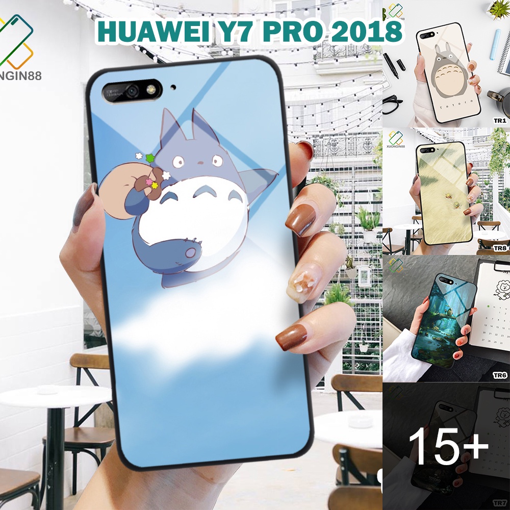 Ốp lưng kính Huawei Y7 pro 2018 in 3D TOTORO