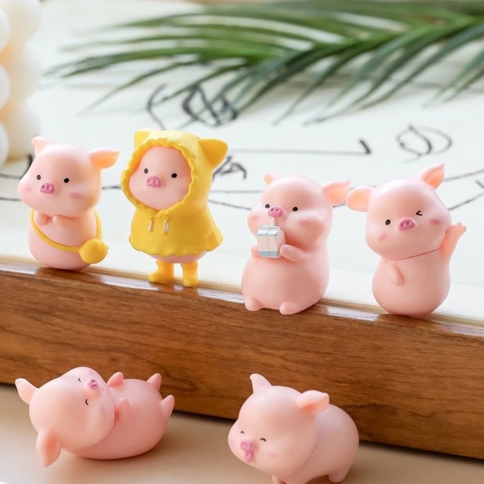 1 Đồ trang trí Heo Con Dễ Thương Trang Trí Tiểu Cảnh/Bàn Làm Việc
