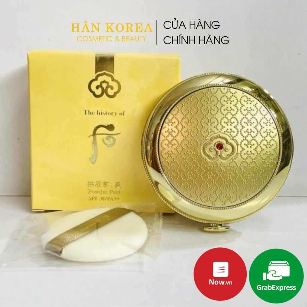 Phấn phủ whoo vàng  GONGJINHYANG MI POWDER PACT SPF 30 PA++