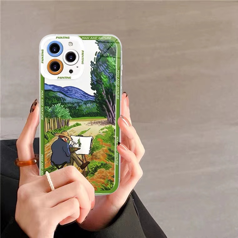 Mới Ốp Điện Thoại TPU Silicon Mềm Trong Suốt In Họa Tiết Thời Trang Dành Cho iPhone 11 13 12 Pro MAX XR X XS MAX 7 8 Plus 6 6s Plus