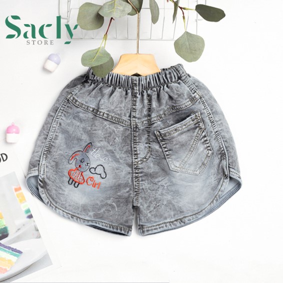 Quần short jeans bé gái từ 20kg-41kg (quần jean cho bé gái từ 3 tuổi - 14 tuổi)