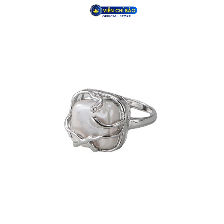 Nhẫn bạc nữ Ngọc Trai Vuông chất liệu bạc 925 thời trang phụ kiện trang sức nữ thương hiệu Viễn Chí Bảo N000567