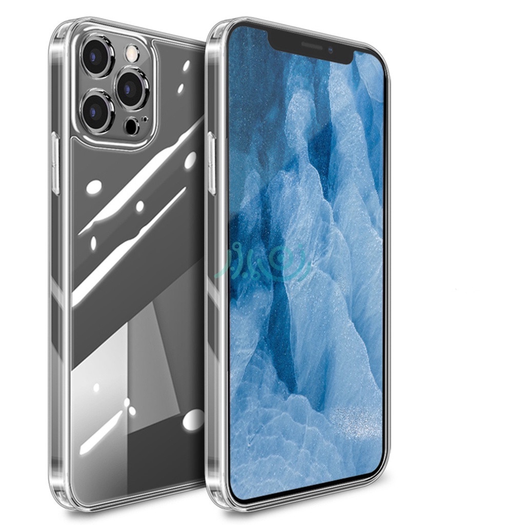 Ốp Điện Thoại Silicon Trong Suốt Chống Sốc Mặt Kính Cường Lực Dành Cho Iphone 11 12 Pro Max X Xs Max Xr 12