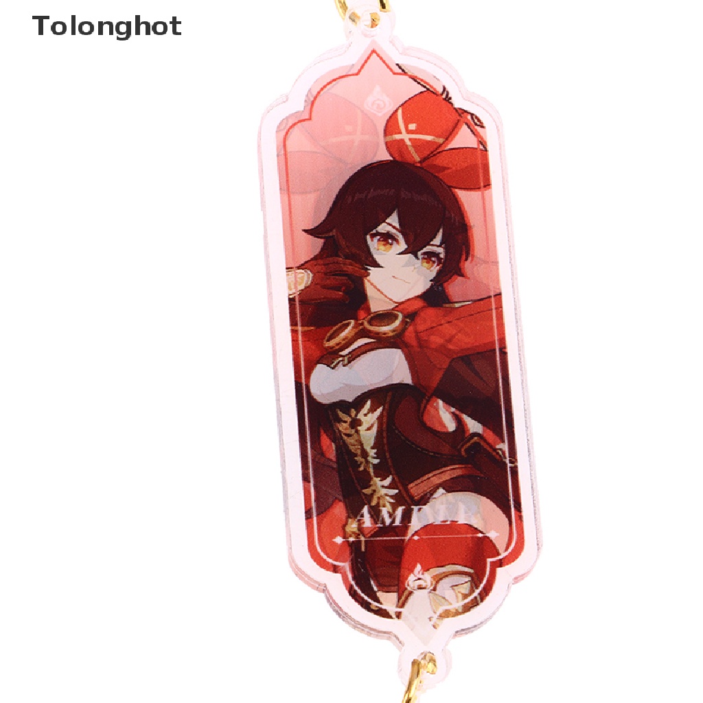 Móc Chìa Khóa Bằng Acrylic Hình Nhân Vật Anime Genshin Va Chạm Raiden Shogun