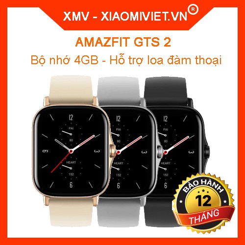 Đồng hồ thông minh Xiaomi Huami Amazfit GTS 2 - Theo dõi nhịp tim,giấc ngủ - Hàng chính hãng - Bảo hành 12 tháng