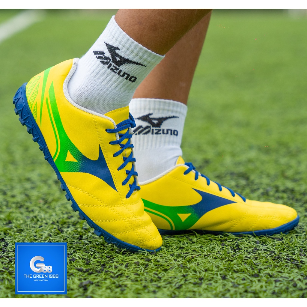 mizuno vàng xanh đế cao su khâu full đế