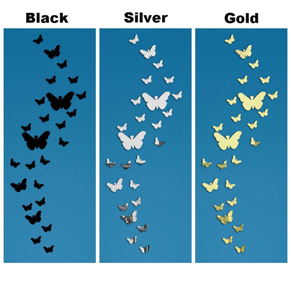 CONOPERY Bộ 25 Miếng Dán Trang Trí Hình Bướm 3D DIY