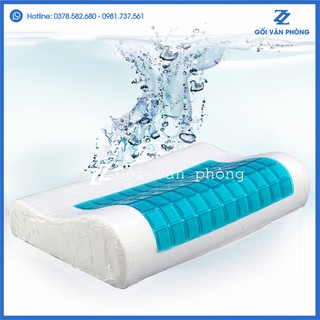 Gối Ngủ Định Hình Chống Ngáy, Đau Vai Gáy, Đau Đốt Sống Cổ Chất Liệu Cao Su Non Gel Lạnh GDH-02