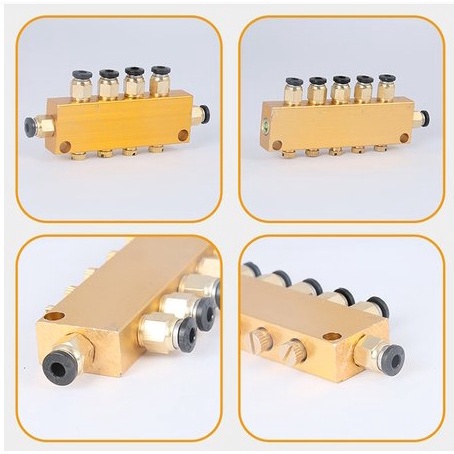 Bộ phận chia dầu sử dụng cho máy CNC đầu vào 6mm đầu ra 4mm chia 4 hoặc 5 đầu